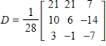 If   and   , are C and D inverse matrices? A) Yes B) No