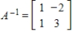 The inverse of matrix A is given. Use the inverse to solve for X. ​   Solve   . ​ A)    B)    C)    D)    E)   