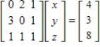 Use the inverse to solve. ​   ​ A)    B)    C)    D)    E)   