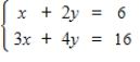 Use inverse matrices to solve the system of linear equations. ​   ​ A)    B)    C)    D)    E)   