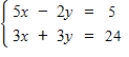 Use inverse matrices to solve the system of linear equations. ​   ​ A)    B)    C)    D)    E)   