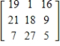 We have encoded messages by assigning the letters of the alphabet the numbers 1-26, with a blank assigned the number 27, and by using an encoding matrix A that converts the numbers to the coded message. To decode any message encoded by A, we must find the inverse of A, denoted by A<sup>-1</sup>, and multiply A<sup>-1</sup> times the coded message. Use this code and the given encoding matrix A to find the matrix that can be used to decode the given message. ​ The code matrix is   . The message is 33, 132, 214, 22, 110, 203, 34, 132, 201. A)    B)    C)    D)    E)   