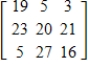 We have encoded messages by assigning the letters of the alphabet the numbers 1-26, with a blank assigned the number 27, and by using an encoding matrix A that converts the numbers to the coded message. To decode any message encoded by A, we must find the inverse of A, denoted by A<sup>-1</sup>, and multiply A<sup>-1</sup> times the coded message. Use this code and the given encoding matrix A to find the matrix that can be used to decode the given message. ​ The code matrix is   . The message is 33, 132, 214, 22, 110, 203, 34, 132, 201. A)    B)    C)    D)    E)   