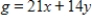 Solve the following linear programming problem. Minimize   subject to ​   A) 630 B) 322 C) 273 D) 420 E) 294