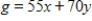Solve the following linear programming problem. ​ Minimize   subject to ​   ​ A) ​1,485 B) ​825 C) ​1,890 D) ​1,050 E) ​630