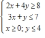 Solve the following linear programming problem. ​ Maximize   subject to ​   ​ A) 16 B) 9 C) 14 D) 15 E) 49