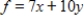 Use the simplex method to maximize the given function. Assume all variables are nonnegative. ​ Maximize   subject to ​   ​ A) ​maximum; 49 at   ,   B) ​maximum; 119 at   ,   C) ​maximum; 70 at   ,   D) ​maximum; 300 at   ,   E) ​maximum; 10 at   ,  