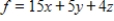 Use the simplex method to maximize the given function. Assume all variables are nonnegative. Maximize   subject to   A) maximum: 126 at   ,   ,   B) maximum: 337 at   ,   ,   C) maximum: 386 at   ,   ,   D) maximum: 43 at   ,   ,   E) maximum: 368 at   ,   ,  