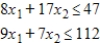 A primal maximization problem is given. Form the dual minimization problem. ​ Maximize   subject to ​   ​ A) ​Minimize   Subject   ​ B) ​Minimize   Subject   ​ C) ​Minimize   Subject   ​ D) ​Minimize   Subject   ​ E) ​Minimize   Subject  