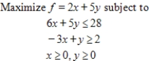 State the following problem in a form for which the simplex matrix can be formed (that is, as a maximization problem with   constraints) . ​   ​ A) ​   ​ B) ​   ​ C) ​   ​ D) ​   ​ E) ​  
