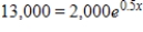 Solve the exponential equation. Give the answer correct to 3 decimal places. ​   ​ A) 0.802 B) 1.605 C) 2.493 D) 0.936 E) 3.744