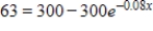 <strong>Solve the exponential equation. Give the answer correct to 3 decimal places. </strong> A)-0.236 B)19.508 C)2.947 D)-19.508 E)-2.383