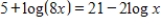 Solve the logarithmic equation   . Round your answer to three decimal places. ​ A)    B)    C)    D)    E)   