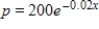 If the demand function for a product is given by   where p is the price per unit when x units are demanded, what is the total revenue when 90 units are demanded and supplied? Round your answer to the nearest cent. ​ A) $5,146.82 B) $7,318.25 C) $199.96 D) $2,975.38 E) $40.66