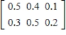 Can the matrix   be a transition matrix? A) Yes B) No