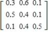 Can the matrix   be a transition matrix? A) Yes B) No