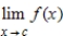 A graph of   is shown and a c-value is given. For this problem, use the graph to find   . ​   ​   ​ A) 10 B) -15 C) 0 D) 15 E) does not exist