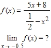 Complete the table and use it to predict the limit, if it exists. ​   ​   ​ A) 44.0 B) -22.0 C) 22.0 D) -0.5 E) does not exist