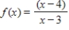 This problem contains a function and its graph, where   . Use the graph to determine, as well as you can, the vertical asymptote. Check your conclusion by using the function to determine the vertical asymptote analytically. ​   ​   ​ A)    B)    C)    D)    E) no vertical asymptote
