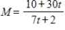 Suppose that the average number of minutes M that it takes a new employee to assemble one unit of a product is given by   , where t is the number of days on the job. Is this function continuous at   A) Yes B) No