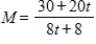 Suppose that the average number of minutes M that it takes a new employee to assemble one unit of a product is given by   , where t is the number of days on the job. Is this function continuous for all   A) Yes B) No