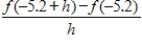 For the function in this problem, approximate   by computing   with   . ​   ​ A) -0.0171 B) 0.2730 C) -1.0325 D) -0.0483 E) 0.0537