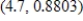 For the function in this problem, approximate   near   by graphing the function on a graphing utility. Then, zoom in near the point until the graph appears straight, pick two points, and find the slope of the line you see. Round your answer to four decimal places. ​   ​ A) -0.0835 B) -0.0813 C) -0.0352 D) -0.0358 E) -0.0517