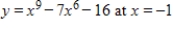 Write the equation of the tangent line to each curve at the indicated point. As a check, graph both the function and the tangent line. ​   ​ A)    B)    C)    D)    E)   