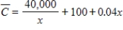 Suppose that the total cost function, in dollars, for a certain commodity is given by   , where x is the number of units produced. Find the instantaneous rate of change of the average cost   for any level of production. ​ A)    B)    C)    D)    E)   