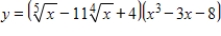 Find the derivative of the equation   , but do not simplify your answer. ​ A)    B)    C)    D)    E)   