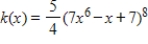Differentiate the given function. ​   ​ A)    B)    C)    D)    E)   