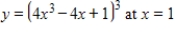 For the given function, find the instantaneous rate of change at   . A graphing utility's numerical derivative feature may be used to check your work. ​   ​ A) 8 B) 3 C) 24 D) 96 E) 30