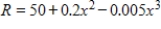 Suppose that the revenue (in dollars)  from the sale of a product is given by   , where x is the number of units sold. How fast is the marginal revenue   changing when   ​ A) 1.4 dollars per unit B) -30 dollars per unit C) 30 dollars per unit D) -0.1 dollars per unit E) -1.4 dollars per unit
