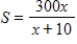 The sales of a product S (in thousands of dollars)  are given by   , where x is the advertising expenditure (in thousands of dollars) . Find the rate of change of sales with respect to advertising expenditure. Use the second derivative to find how this rate is changing at   . Round your answer to two decimal places. ​ A) 0.89 B) -0.03 C) 0.00 D) -0.89 E) -0.02