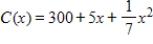 Suppose that the cost function for a commodity is   dollars. Find the marginal cost at   units and tell what this predicts about the cost of producing 1 additional unit. Round your answer to two decimal places. ​ A) 5.57. The cost to produce the 4th unit is predicted to be $5.57. B) 5.00. The cost to produce the 4th unit is predicted to be $5.00. C) 322.29. The cost to produce the 5th unit is predicted to be $322.29. D) 6.14. The cost to produce the 5th unit is predicted to be $6.14. E) 20.00. The cost to produce the 5th unit is predicted to be $20.00.
