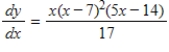Both a function and its derivative are given. Use them to find the relative minima.     A)    B)    C)    D)    E) no relative minima