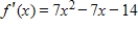In this problem,   and its graph are given. Use the graph of   to determine where   has a point of inflection. ​     ​ A)    B)    C)    D)    E) no point of inflection