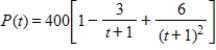 Suppose that the oxygen level P (for purity)  in a body of water t months after an oil spill is given by   . Find how long it will be before the rate of change of P is maximized. That is, find the point of diminishing returns. ​ A)    B)    C)    D)    E) none of the above