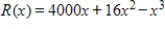 For the revenue function given by   , find the x-value where   that is, where the average revenue equals the marginal revenue. (Note:   )  A) 0 B) 1 C) 8 D) 6 E) 4
