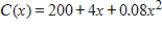 For the cost function   , show that average costs are minimized at the x-value where   by finding this minimum. Round your answer to two decimal places. (​Note:   )  ​​ A)    B)    C)    D)    E)   