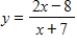 Find any horizontal asymptotes for the given function.   A)    B)    C)    D)    E) no horizontal asymptotes
