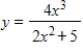 Find any horizontal asymptotes for the given function.   A)    B)    C)    D)    E) no horizontal asymptotes