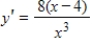 A function and its first and second derivatives are given. Use these to find any relative minima.       A)    B)    C)    D)    E) no relative minima