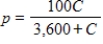 The percent p of impurities that can be removed from the waste water of a manufacturing process at a cost of C dollars is given by   . Find any horizontal asymptotes. ​ A)    B)    C)    D)    E) no horizontal asymptotes