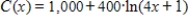 Suppose that the total cost (in dollars)  for a product is given by   , where x is the number of units produced. Find the marginal cost function. ​ A)    B)    C)    D)    E)   