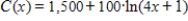 Suppose that the total cost (in dollars)  for a product is given by   , where x is the number of units produced. Total cost functions always increase because producing more items costs more. What then must be true of the marginal cost function   ? ​ A)    B)    C)    D)    E)   