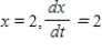 Assume that x and y are differentiable functions of t. Find   using the given values. ​   for   . ​ A) 150 B) 102 C) 176 D) 174 E) 78