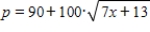 The supply function for a product is given by   , where x is the number of units supplied and p is the price in dollars. If the price is increasing at a rate of $1 per month, at what rate is the supply changing when   Round your answer to three decimal places. ​ A) 0.013 units per month B) 0.299 units per month C) 0.043 units per month D) 0.066 units per month E) 0.033 units per month