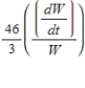 For human beings, the surface area S of the body is related to the body's weight W according to   , where k is a constant. For   , find the percent rate of change of the body's surface area in terms of the percent rate of change of the body's weight. ​ A)    B)    C)    D)    E)   
