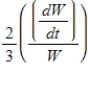 For human beings, the surface area S of the body is related to the body's weight W according to   , where k is a constant. For   , find the percent rate of change of the body's surface area in terms of the percent rate of change of the body's weight. ​ A)    B)    C)    D)    E)   
